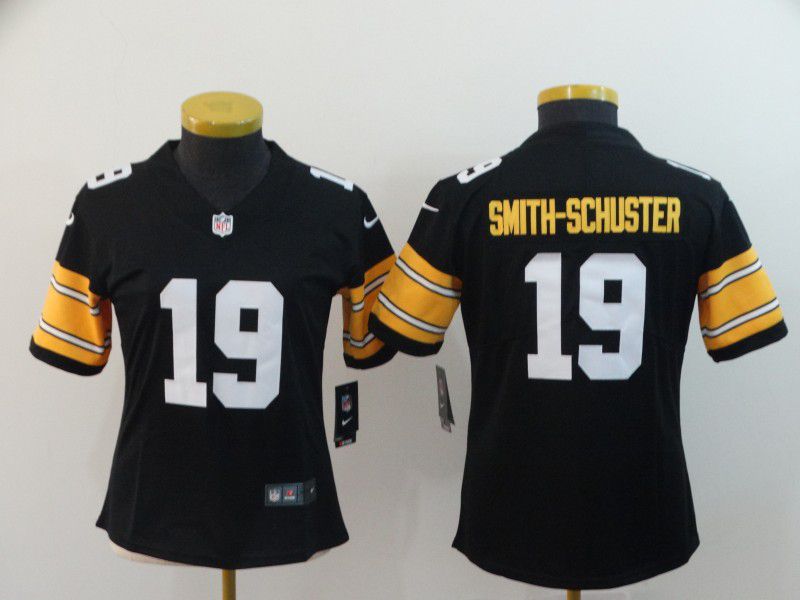 Women Pittsburgh Steelers #19 Smith-Schuster Black Nike Vapor Untouchable Limited Playe NFL Jerseys